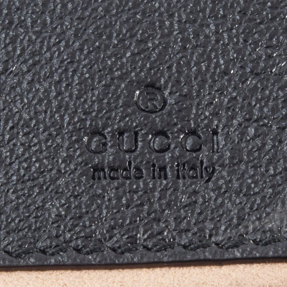 GUCCI Black Leather GG Marmont Shoulder Bag - Picture 8 of 12